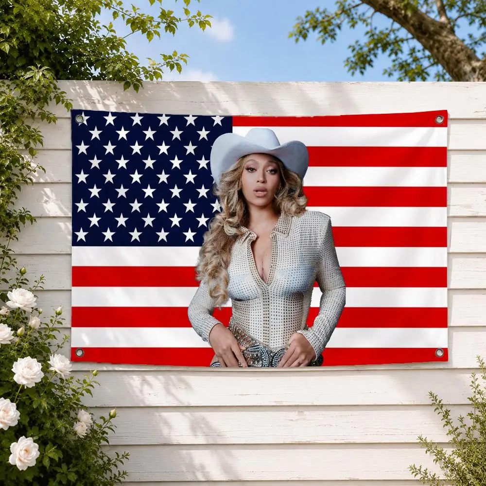 Singer Beyoncé Carter Flags decor flag banner,wall hanging flag,indoor outdoor wall decor,yard garden porch patio