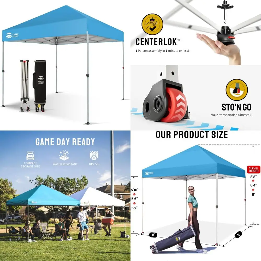 

Мгновенная всплывающая палатка с навесом, наружное укрытие 8x8 с запатентованным центральным замком, простая установка, новая сумка для хранения, 8-сторонняя, прочная и портативная