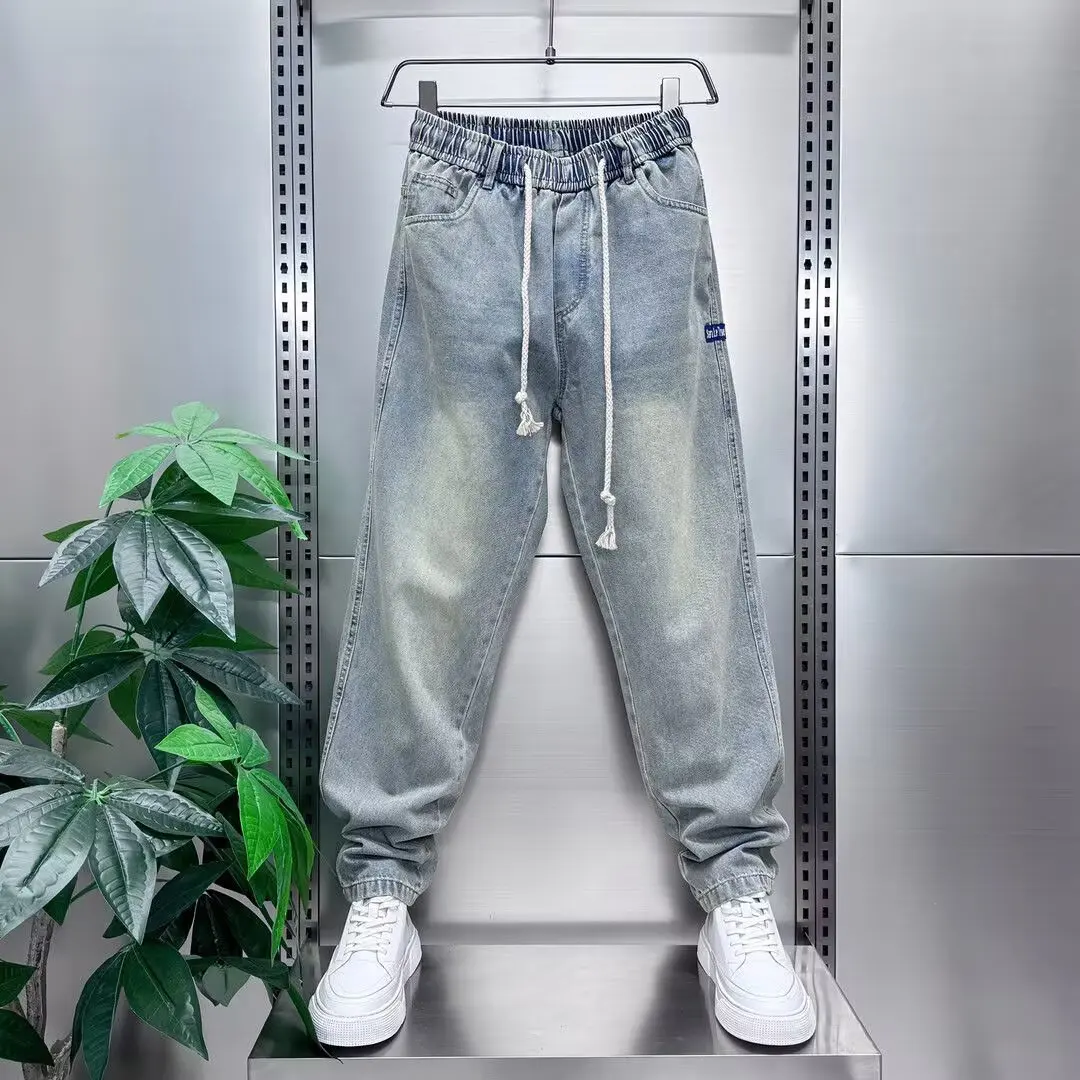 American Style Straight Leg Men's Jeans Fashionable Retro Versatile mid Waist Zipper Closure Casual Fit Autumn Winter New Arr...
