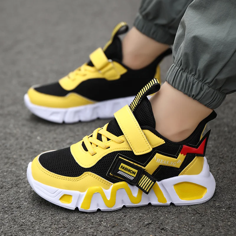 Cartoon Kids Boys Basketball Shoes Soft Sole Sneaker Outdoor Children Sports Running Shoes Non-slip Breathable Walking Sneaker