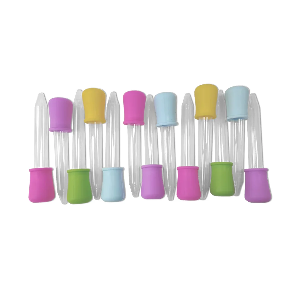 5Pcs/Set Baby Dropper Medicine Feeder Child Medicine Device Silicone Pipette Liquid Food Dropper School Lab Experiment Supplies