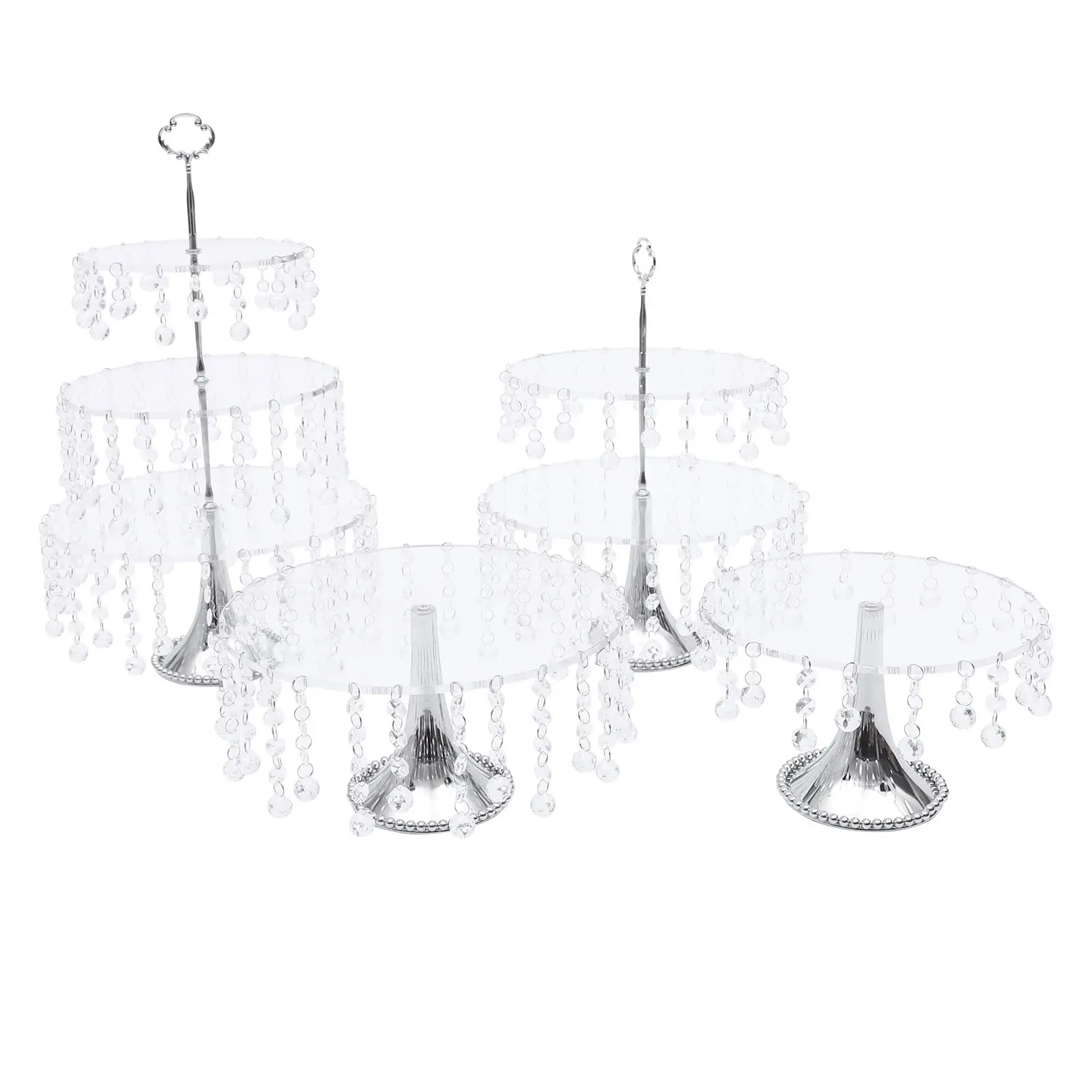 

Набор подставок для торта из 4 предметов, круглая металлическая подставка для сервировки торта, белые круглые подставки для кексов, подставка для фруктового десерта, хрустальная подставка для торта