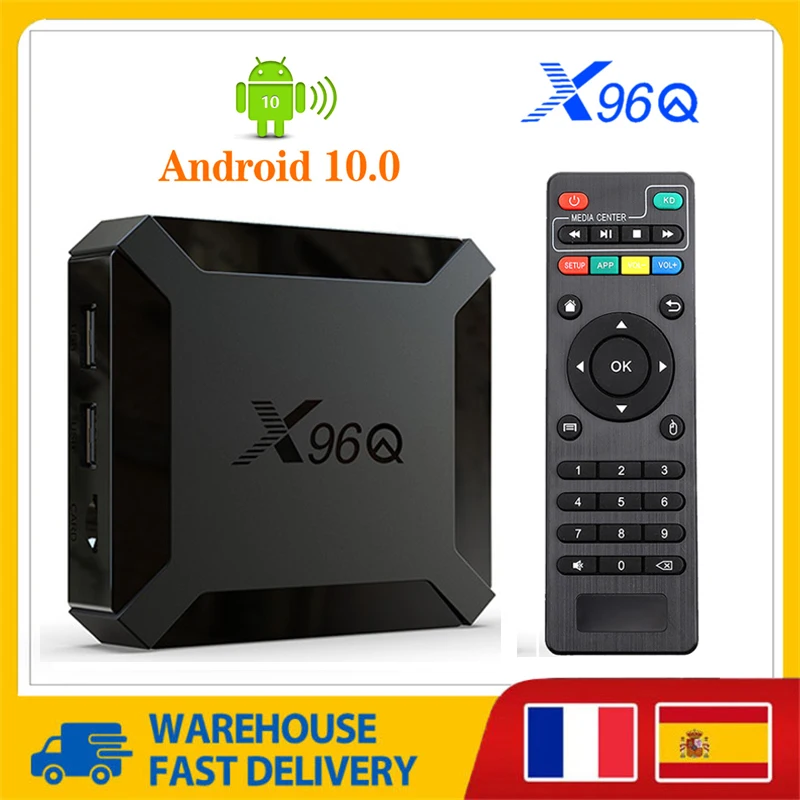 X96Q Smart TV Box Android 10.0 Allwinner H313 Quad Core 2.4G Wifi 4K Media Player 2GB+16GB Google Player X96 Set Top Box