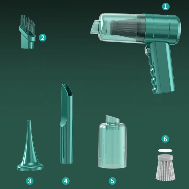 高吸引車載ワイヤレス掃除機 ポータブルハンドヘルド乾湿両用集塵機 コードレス 家庭 車両両用 ミニ掃除機