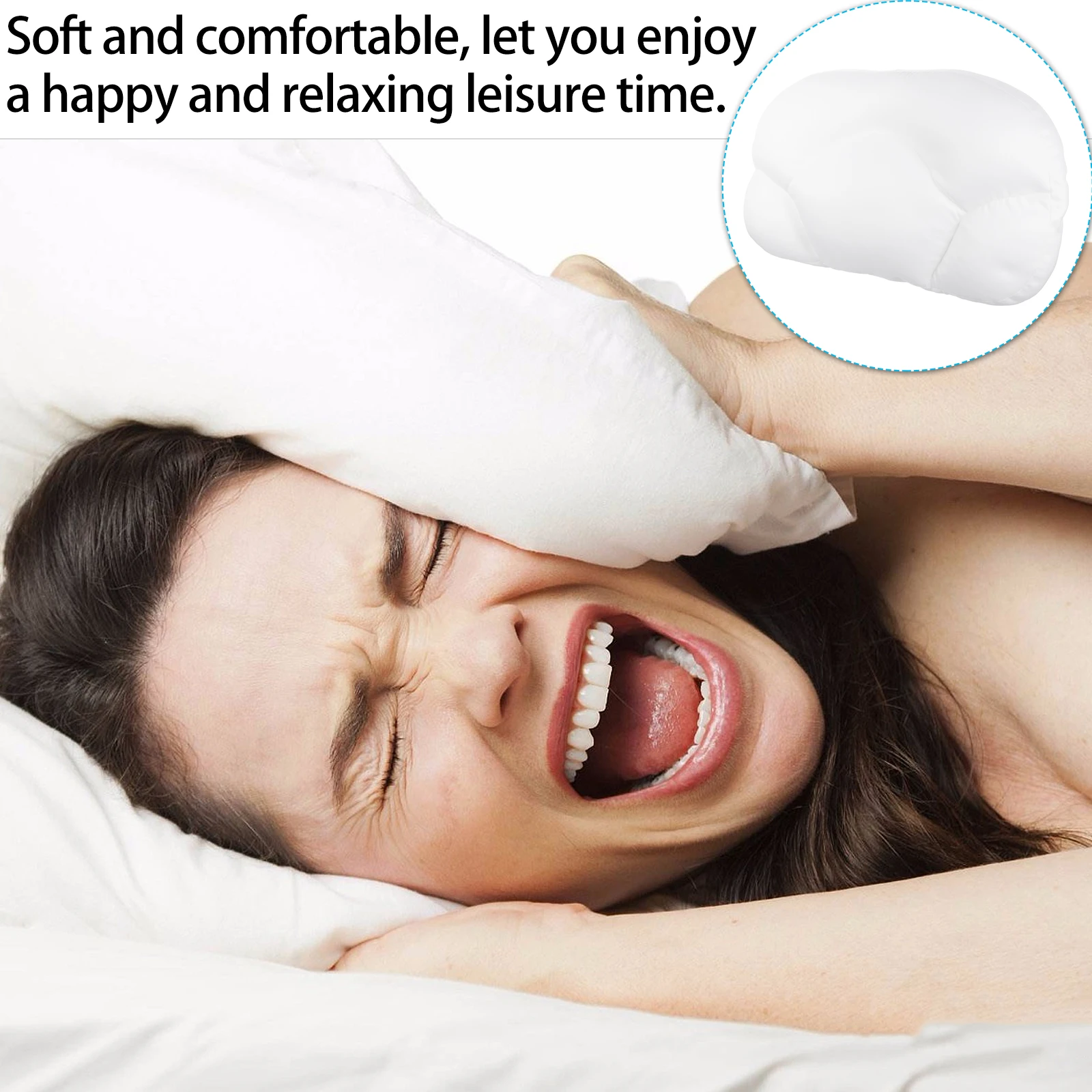 

Adjustable Lumbar Neck Support Cushion Soft Comfortable Travel Home Sleeping Neck Pillow Use Gifts Family Friends