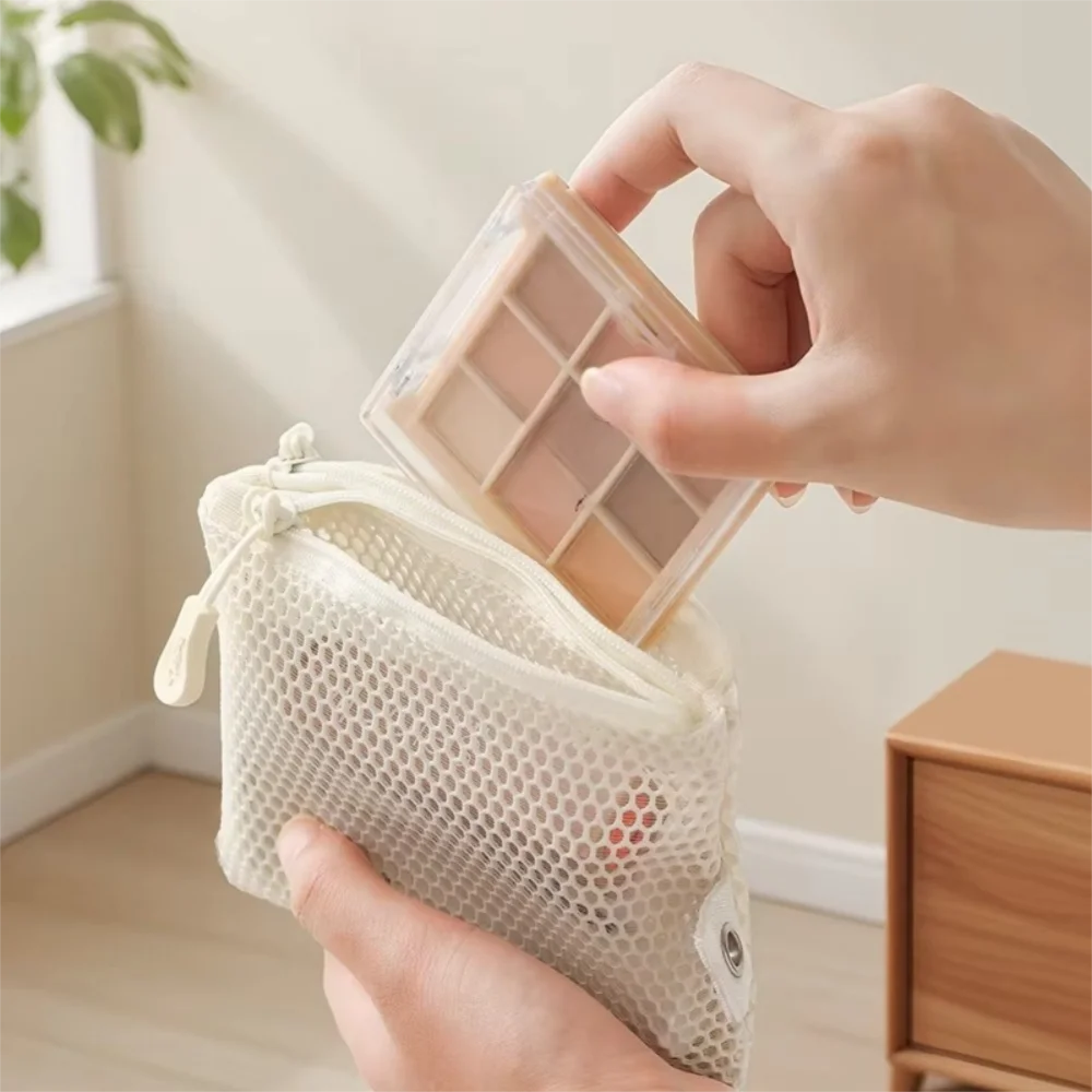 

Креативная сетчатая сумка для хранения, портативная дорожная косметичка большой вместимости, прозрачный органайзер-чехол