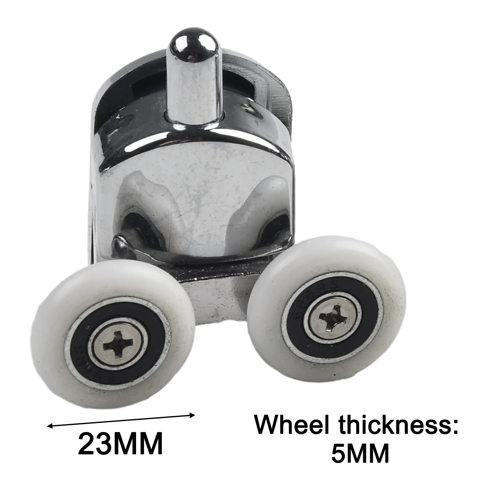 

4pcs Shower Door Pulley Shower Room Roller Runners Double-Wheel Pulleys Diameter 23mm Bathroom Sliding Replacement Wheels