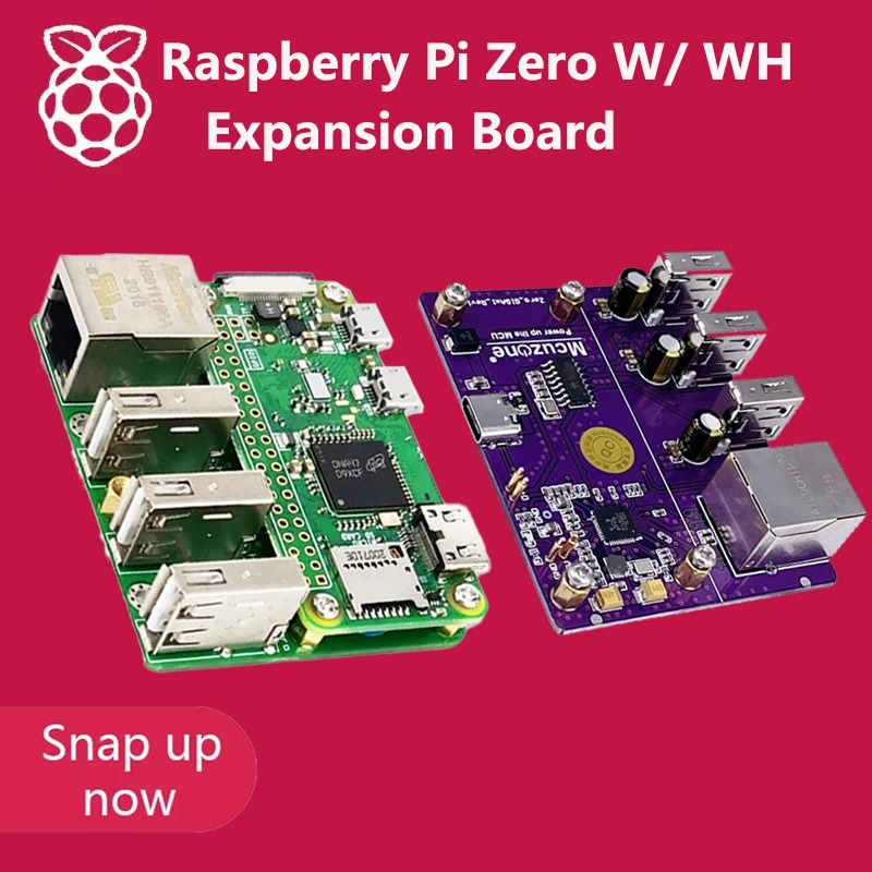 

Raspberry Pi Zero W/ WH Expansion Board Ethernet USB Interface 4G Communication Module Metal Shell