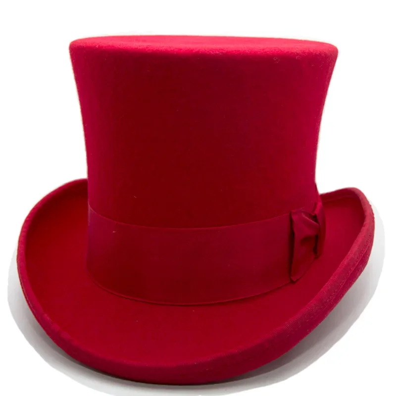 red-18cm-high-top-cylinder-hat-wool-felt-flat-crowned-hats-steampunk-costume-sombrero-bowler-hoeden-for-women-lady-girl-toppper