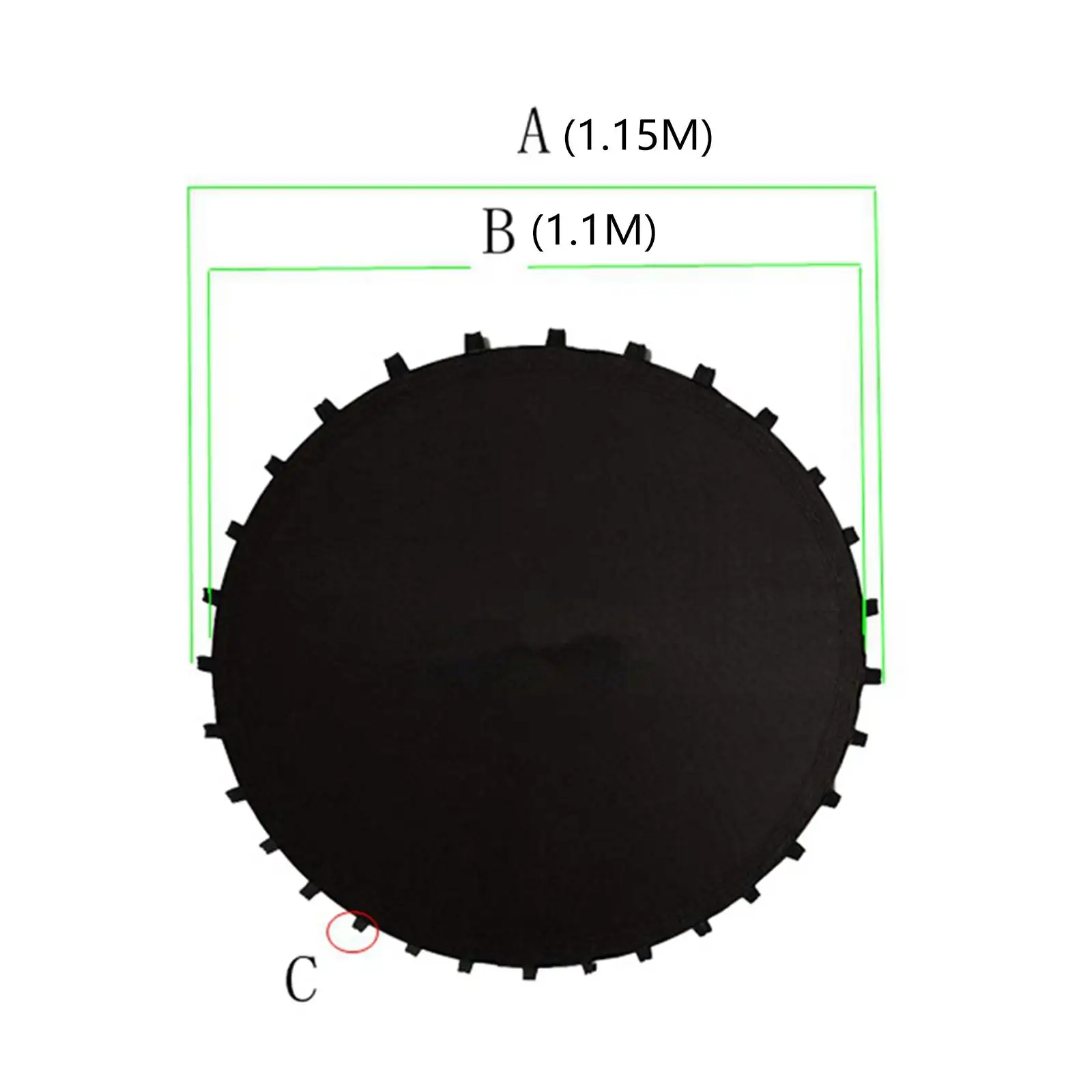 PP Round Trampoline Mat Strong Mesh Jumping Pad 30 Buckle Spare for 55 Inch Indoor Fitness view 4