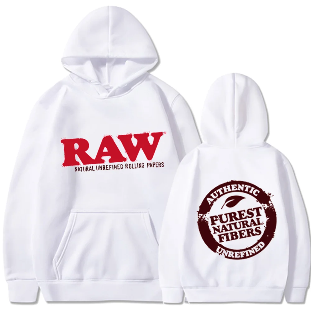 RAW 2022 Fashion Hoodie Men Sweater Fleece Hooded Harajuku Hip Hop Casual Men Ladies Hoodie High Quality Pullover Hoodie