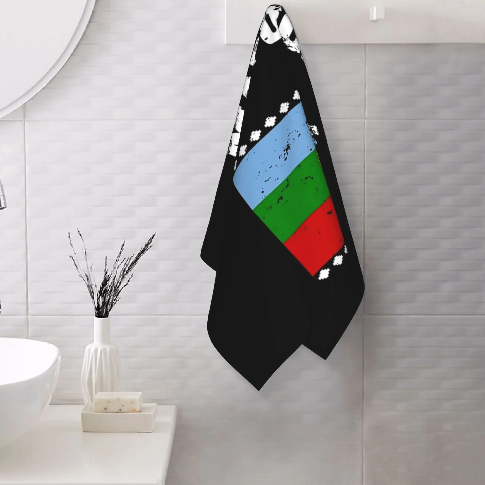 Custom Mapuche town flag Retro Vintage Soft Face Towel Quick Dry Pool Bath Cotton Towels Breathable