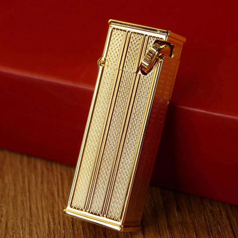 

Handmade Brass Side-slip Longfellow Oblique Rubbing Wheel Ignition Kerosene Lighter Smoking Accessories Gadgets For Men