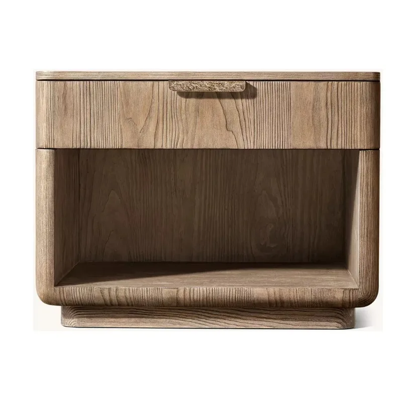 Wind with lamp bedside table, simple bedside table in the bedroom