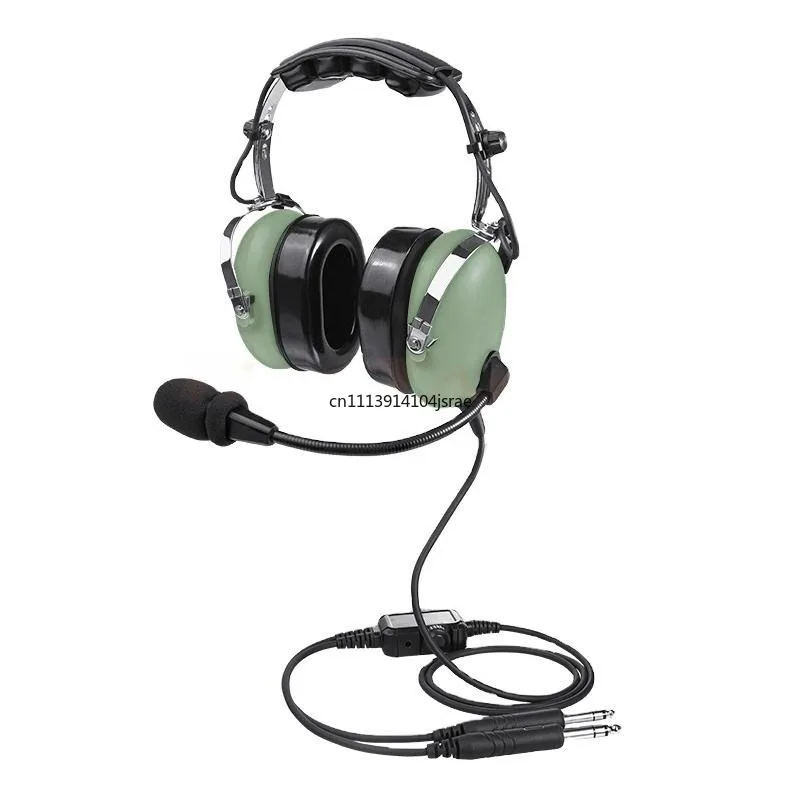 Aviation Noise Cancelling Pilot Headset, Aviation Communication Headphone for Fixed-Wing Aircraft Cessna 172, Diamond, Cirrus