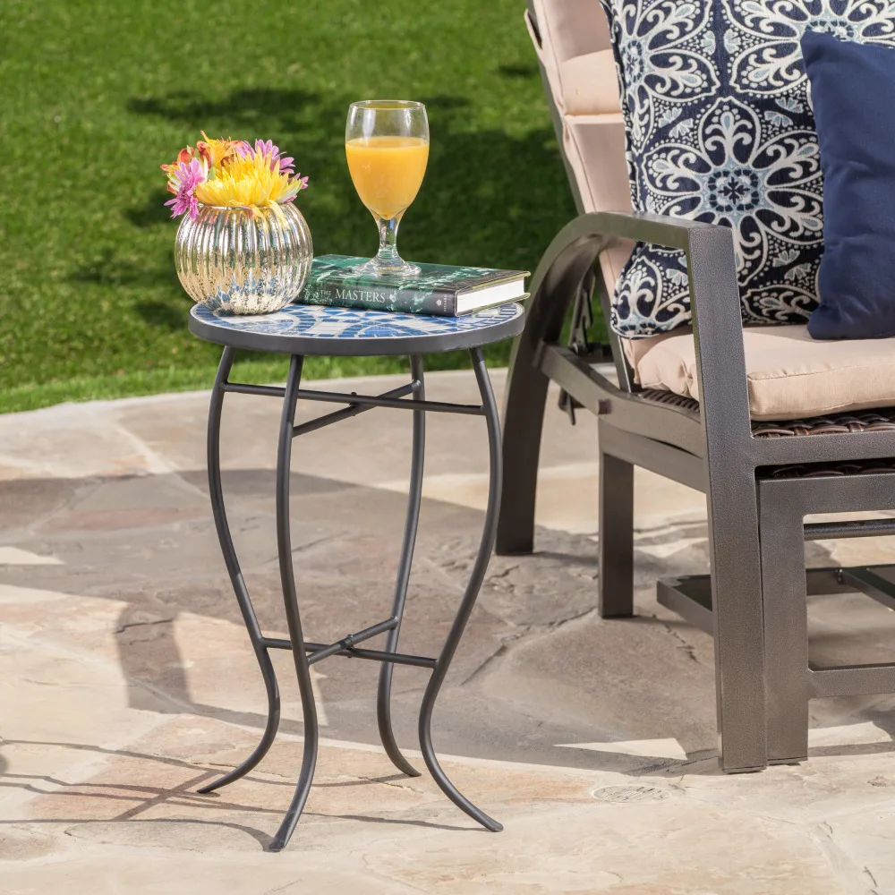 HAN END TABLE Bring Style and Tablespace To Your Outdoor Ensemble with This Elegant Side Table