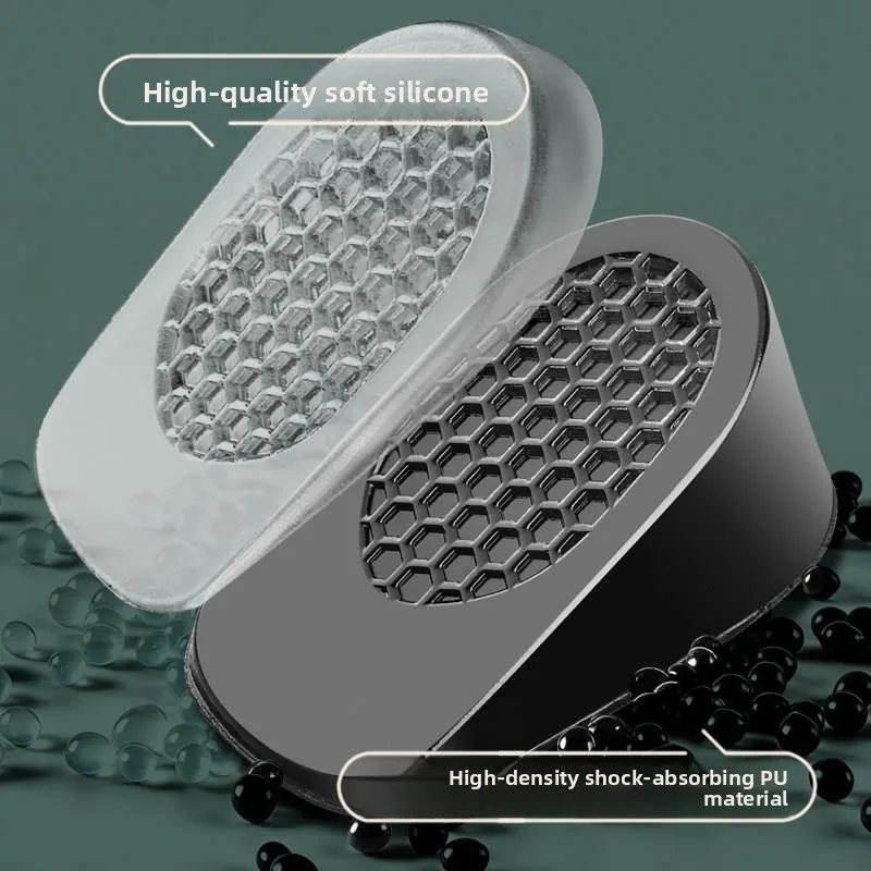 Invisible Silicone Insole Heightening Pad Unisex Soft Shock Absorption Breathable Comfortable Small Stature People Don't Tire...