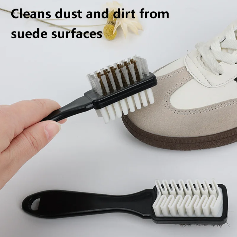 2 In 1 Suede Shoe Brush Double Side Efficient Cleaning Tool Nubuck Leather Care Eraser Shoe Cleaner Multifunctional Shoe Brush