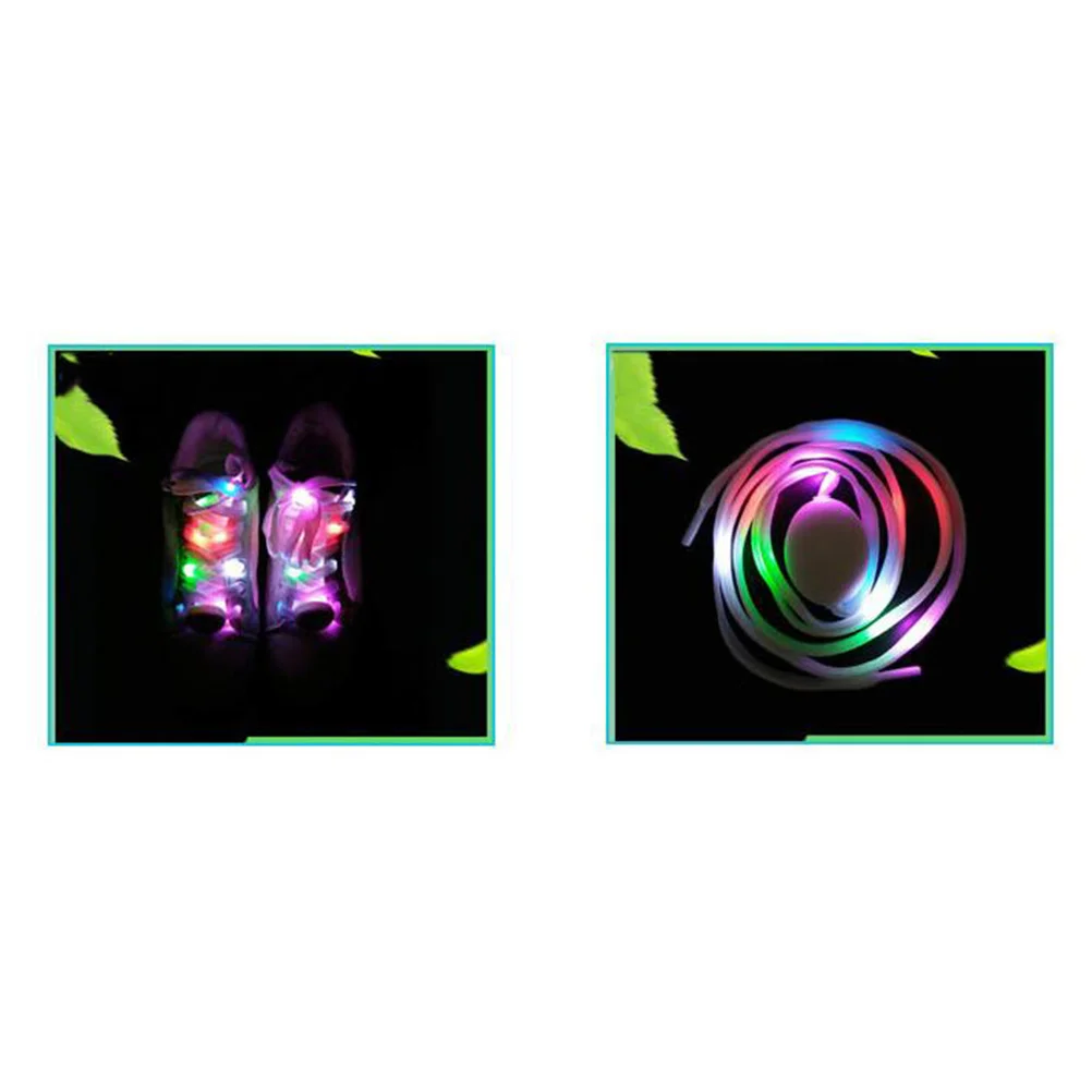 

1Pair LED Shoelaces Flashing Light Up Luminous Shoe Laces 4 Modes Long Off Party Dancing Running Hiking Cycling