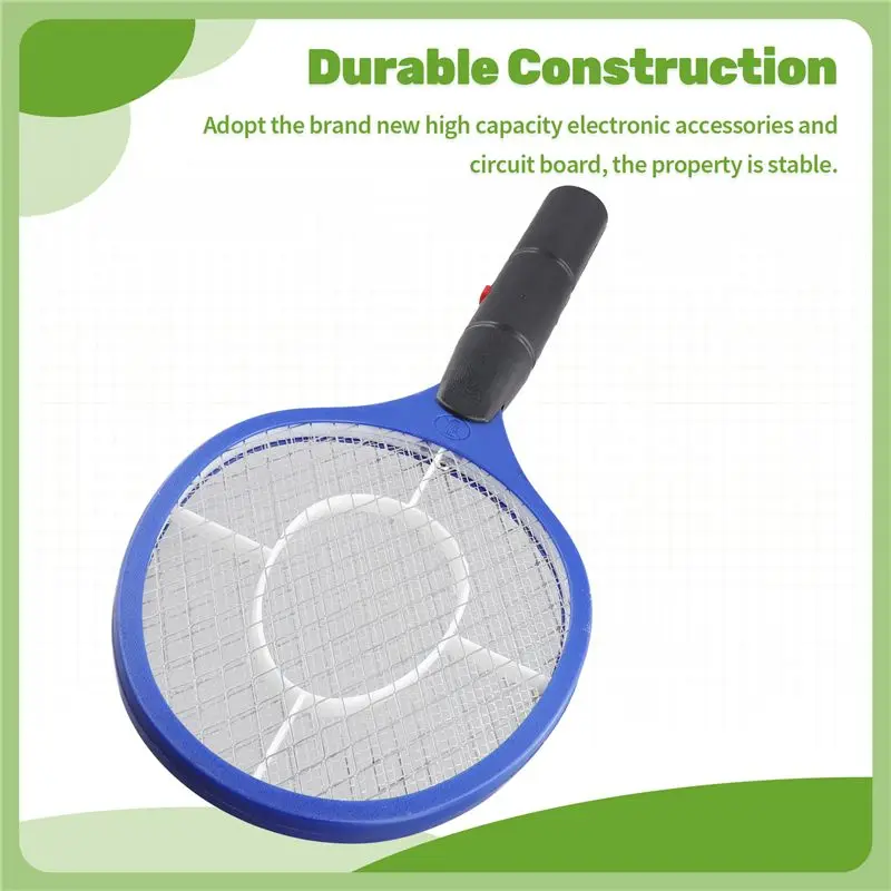 ABKJ-Batteries Operated Hand Racket Electric Mosquito Swatter Insect Home Garden Pest Bug Fly Mosquito Swatter Killer