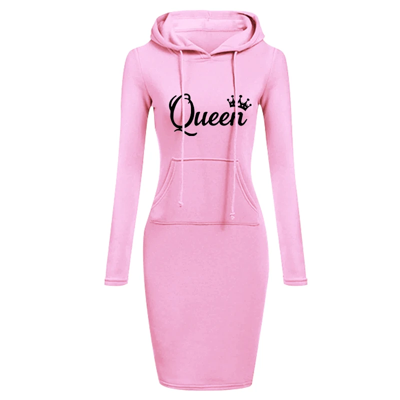 Robe à capuche décontractée à manches longues pour femmes, robes pull, mode automne et hiver