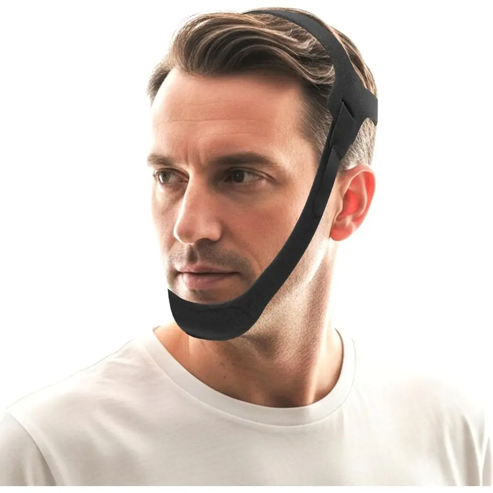 

Adjustable, Breathable CPAP Chin Strap for Snoring and Mouth Closure