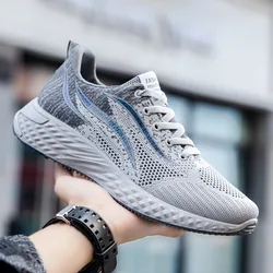 Fashion Men Sneakers Mesh Casual Shoes Lace-up Men Shoes Lightweight Vulcanize Shoes Walking Sneakers Zapatillas Hombre