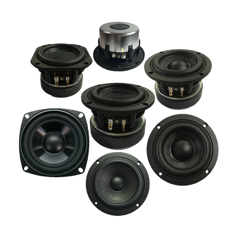 (1 altavoz) Varios altavoces de 3 y 4 pulgadas (Incluye: Rango completo/ Rango medio/ Woofer medio/ Bajos/ Subwoofer)