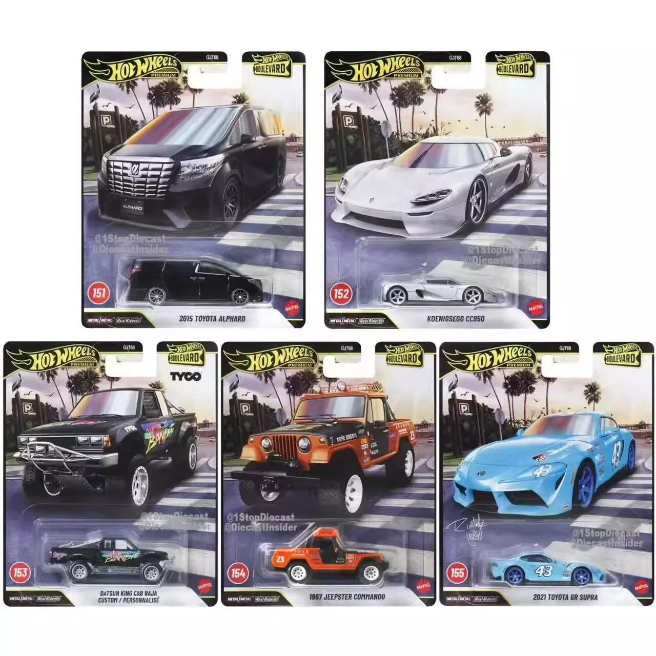 

Новая коллекционная модель автомобиля Hot Wheels Premium Gjt68 Garden Avenue 31 Koenigsegg Cc850 Alphard из сплава, 2026 года, игрушка, подарок на праздник