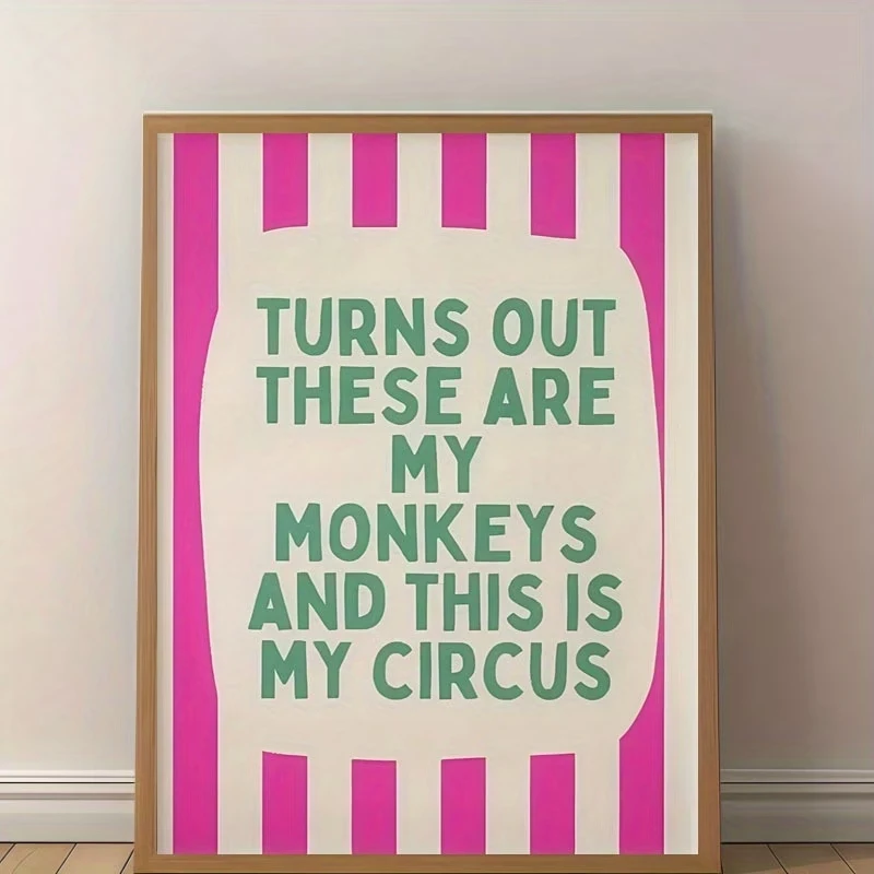 Impression sur toile moderne et rétro, intéressant, « These Are My Monkeys», affiche d'art mural, image pour chambre à coucher, salon, décoration de la maison