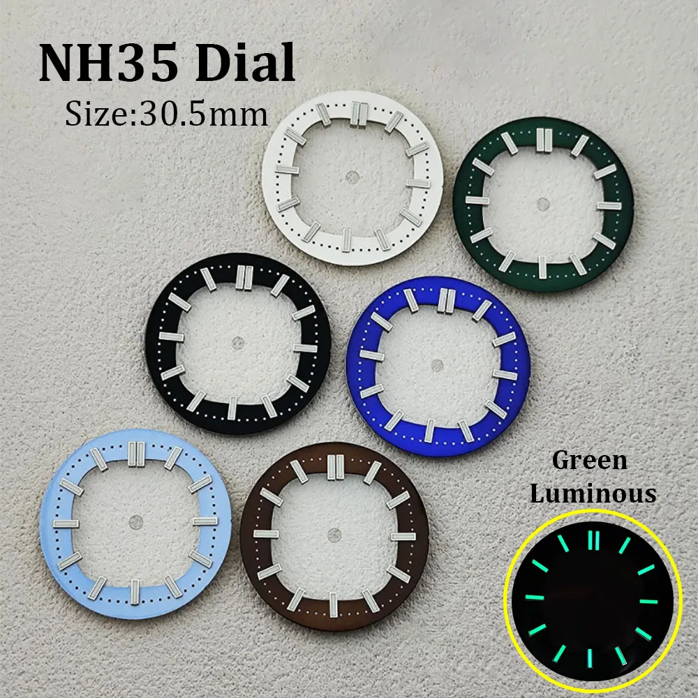 

Новые мужские часы с циферблатом NH35 и индивидуальным логотипом с подсветкой 30,5 мм, подходят для инструментов для ремонта аксессуаров для часов с механизмом NH35