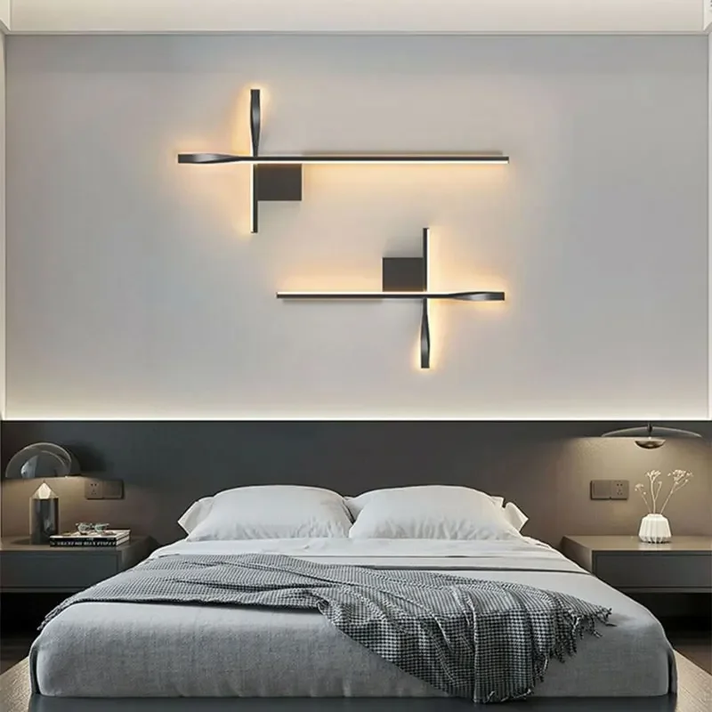 Applique Murale LED au Design Minimaliste Moderne, Éclairage d'Nikà Intensité Réglable, Idéal pour une Chambre à Coucher, une Salle à Manger, un Salon, un Bureau ou un Hôtel