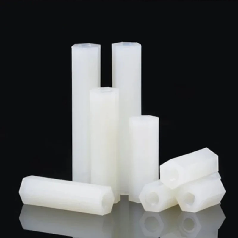 10-50Pcs M3 Double Pass Hex Nylon Standoff Black White Plastic Spacer Column PCB Motherboard Fixed Isolation Support Screws