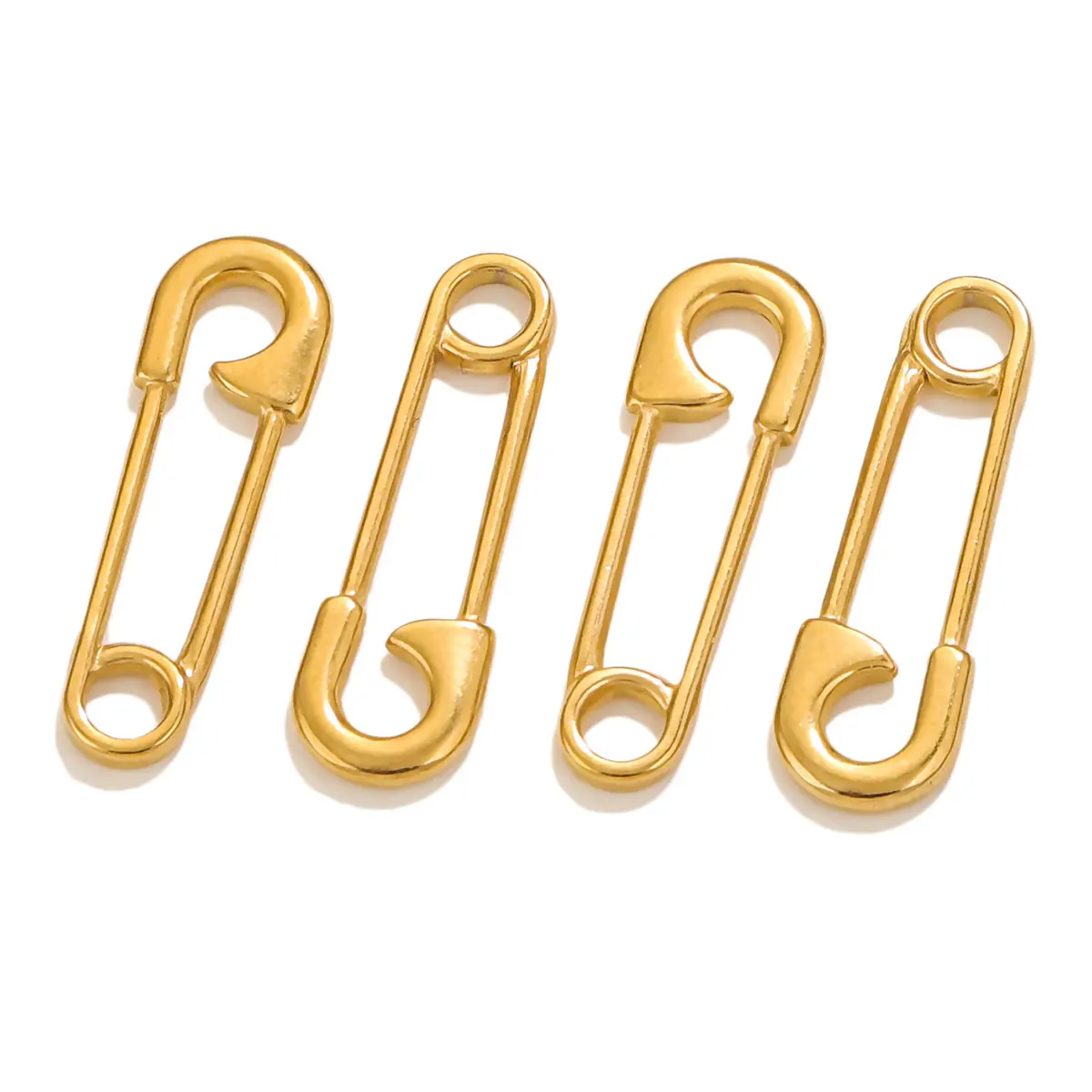 5 PCS Stainless Steel Mini Oil Pressure Safety Pin Pendant Neutral Charm Handmade Necklace Bracelet Jewelry Making Consumables