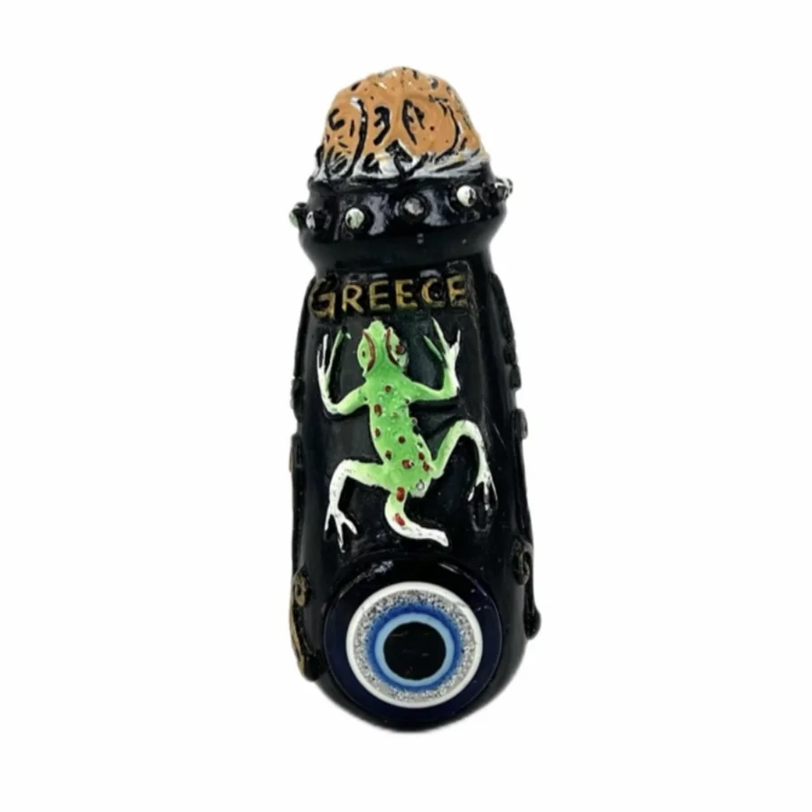 

Greek Fridge Magnets Gecko, Mesopotamian Key Travel Souvenir 3D Stereo Hand-painted Room Decoration Gift Collection