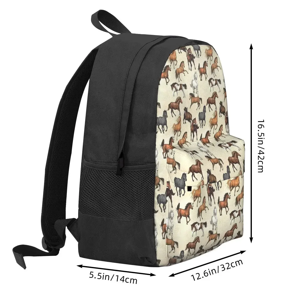 Sunset Horse Pattern Backpacks Boys Girls Bookbag Students School Bags Cartoon Kids Rucksack Laptop Rucksack Shoulder Bag