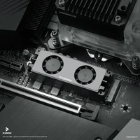 Barrow-enfriador de disco duro de estado sólido M.2, disipador térmico de ventilador turbo doble, Compatible con PCIE SATA 22110 2280 HDM2280-FT