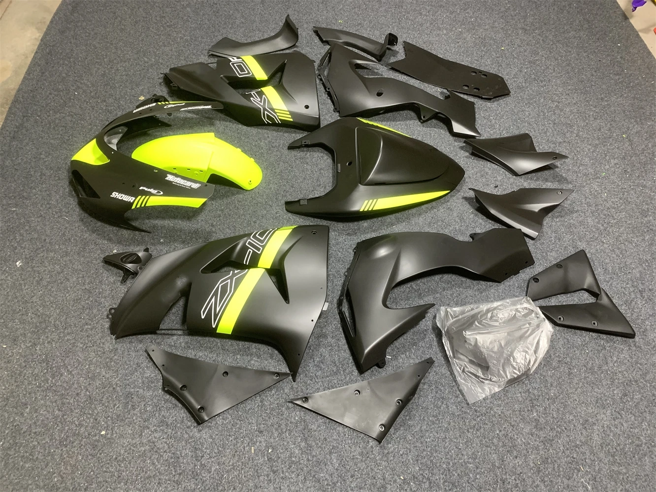 Motorcycle fairing fits ZX-10R 2006 2007-10R 06 \'07 Fairing Matte black yellow motorcycle housing