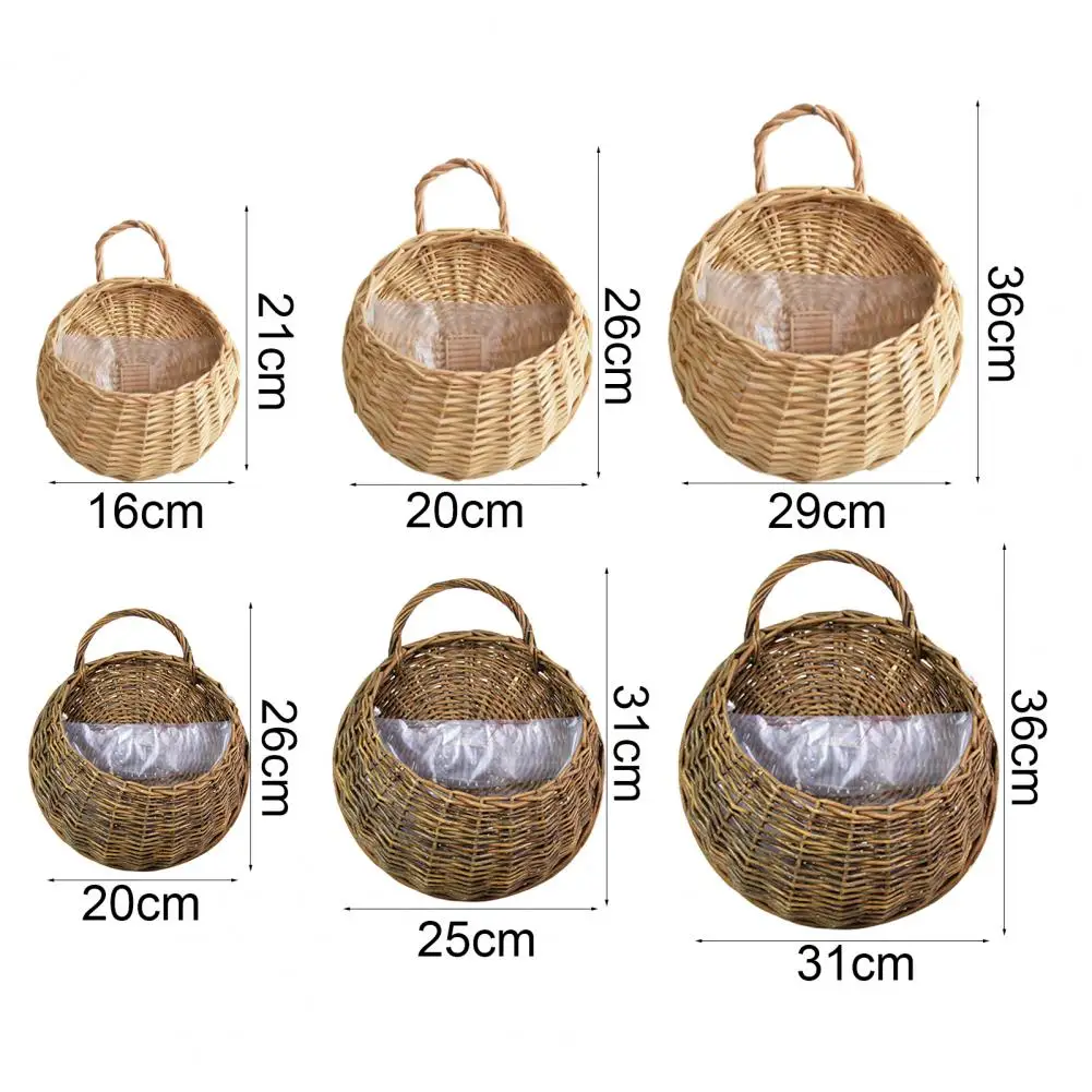 1 Set Practical Pot Plants Holder Pastoral Flower Basket Breathable Florist Rattan Flower Planter  Durable