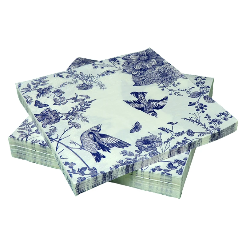 

50 pieces per pack 3layers thickening colored printed paper napkins party tissues 33*33cm square disposable napkins