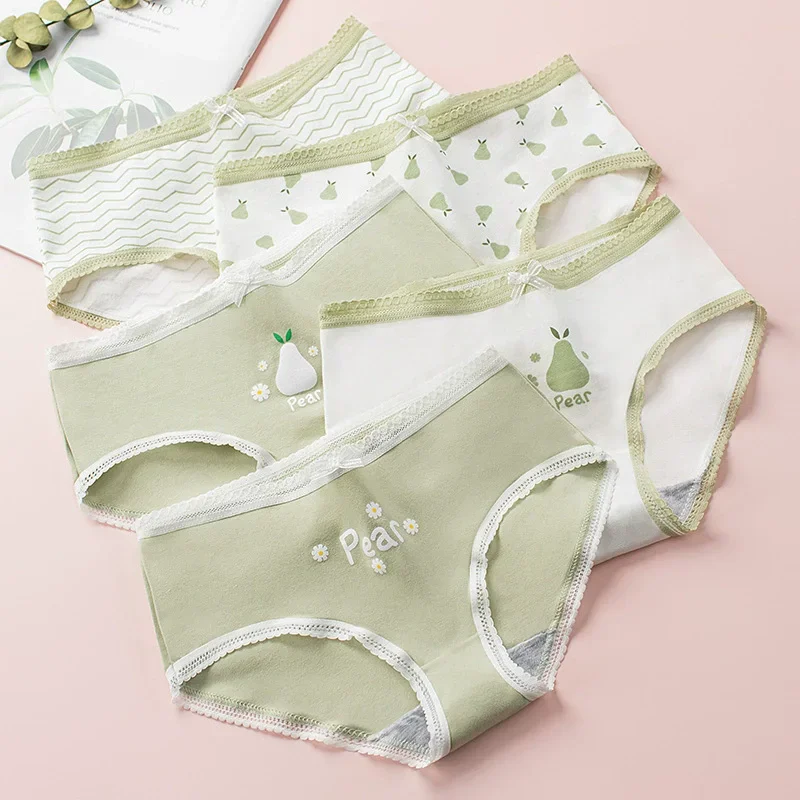 5-Piece Set Of Personalized Printed Women's Simple Triangle Pants, Cute, Sexy, Comfortable Underwear, Women's Casual Underwear
