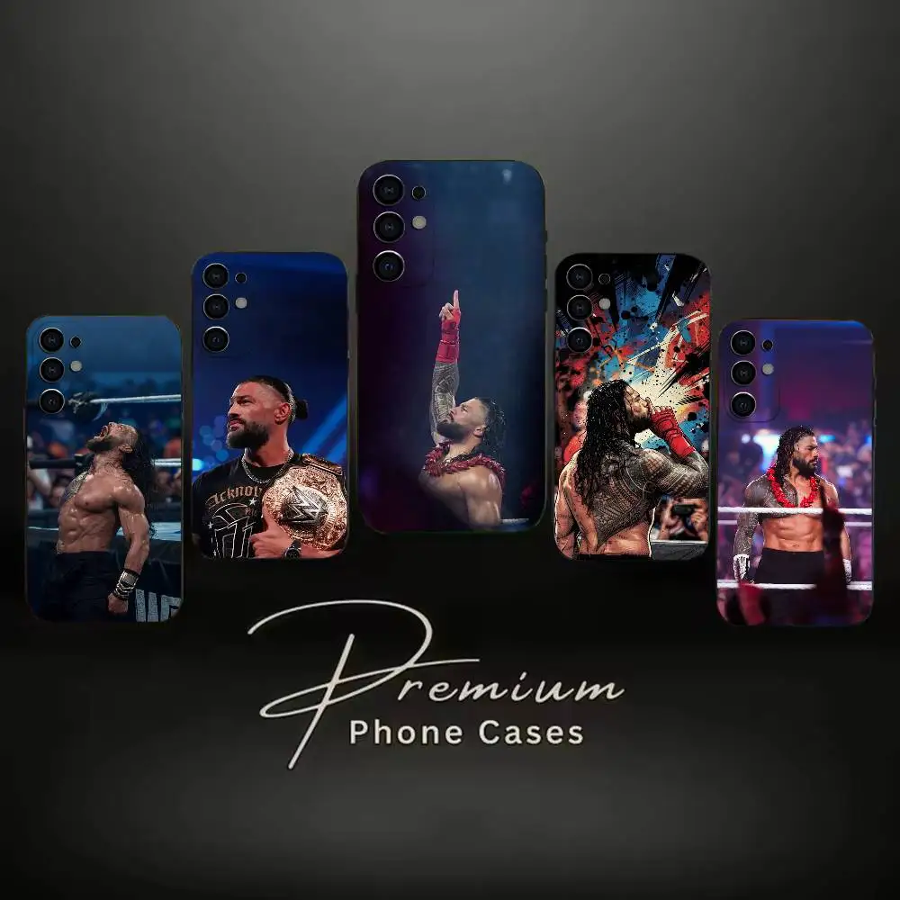 Wrestle R-roman Reigns Mania  Phone Case Black Soft Case For Samsung S24,S23,S21,S22,S24,S30,S20Ultra Plus