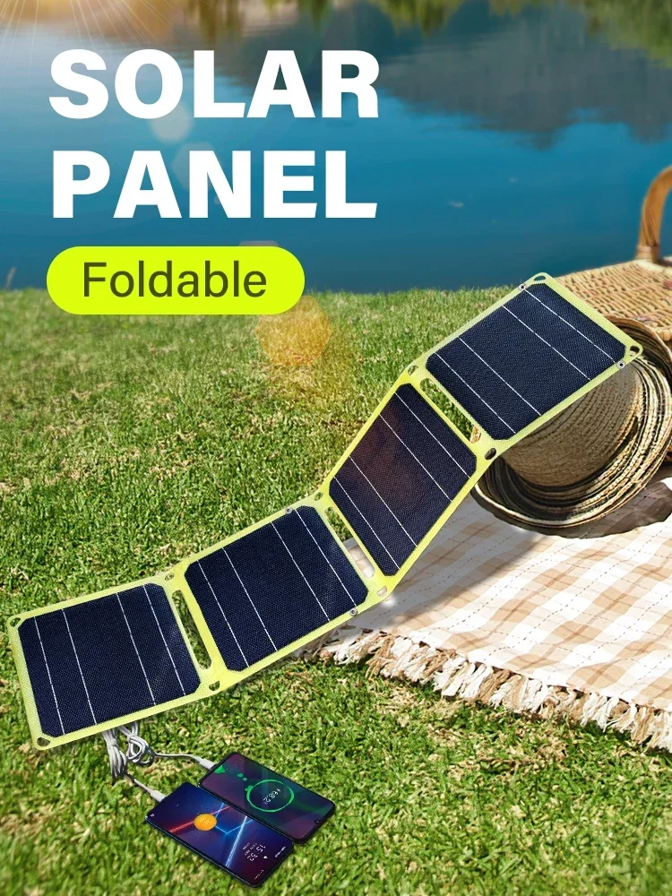 Outdoor powerful flexible Solar Panel 5v 40w Portable battery mobile phone charge PD QC 3.0 9V 12V For USB A C cells Power bank