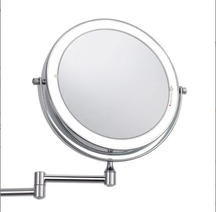 led wall light 7x magnifying lighted makeup mirror Bathroom Wall Mounted Mirror Mural Light Vanity Makeup Bath Cosmetic Mirrors