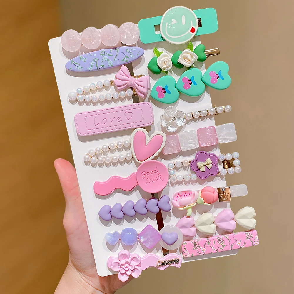Macaron-Haarspangen, 5/10 zufällige Stücke. Schleifen-, Herz- und Blumendesigns. Tägliches Tragen, Foto-Requisiten, tolles Geschenk.