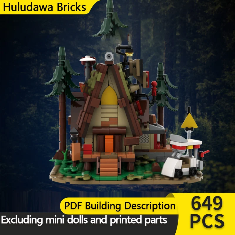 

Medieval Castle Model MOC Building Bricks The Mystery Shack Modular Technology Children Holiday Gifts Assemble Toys Suit