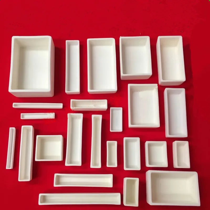 99% Square alumina crucible /Rectangular Corundum Crucible / Sintered Crucible/melting crucible/Analytical research crucibles