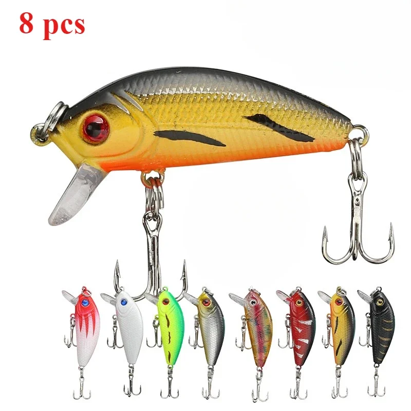 

40mm/3.5g Minnow Spinning Crank Wobbler Jerkbait Fishing Lure Isca Artificial Carkbait Swimbait Tackle Fish Hook Bait