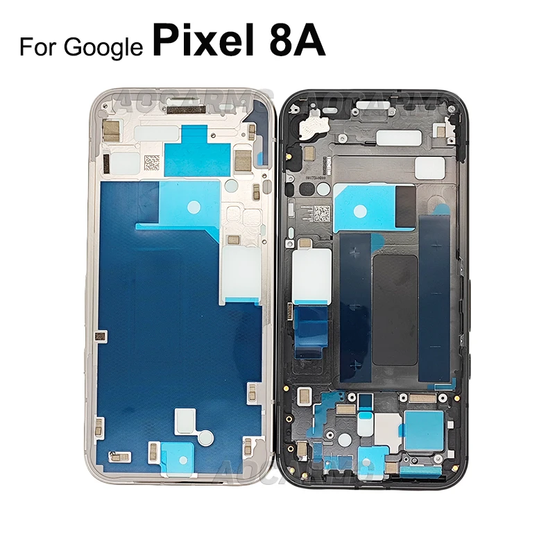 Aocarmo Obsidian Aloe Green Middle Frame with Side Buttons Replacement Part For Google Pixel 8A