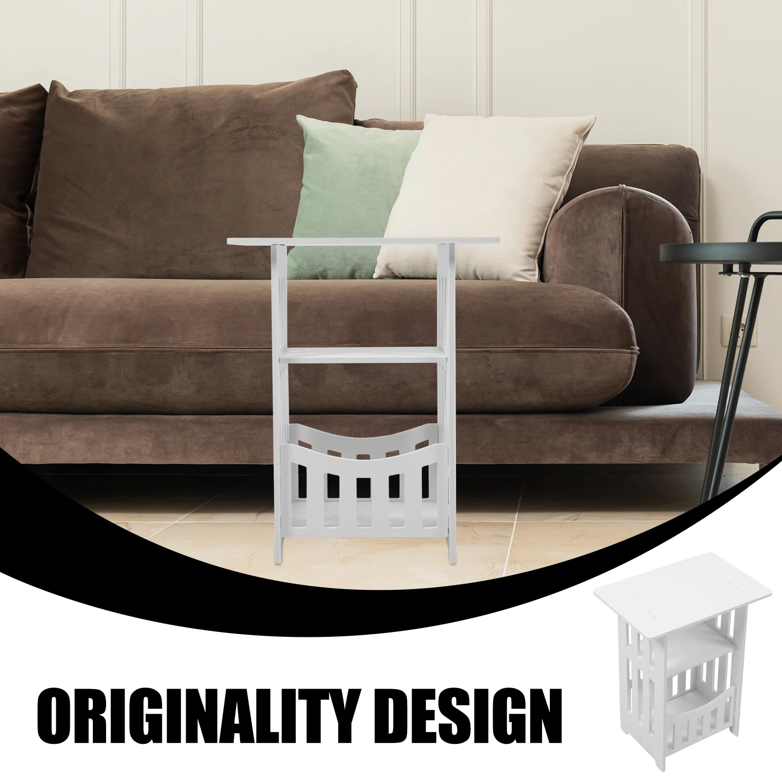 Mesita de noche Simple de estilo europeo para sala de estar, mesa lateral extraíble para dormitorio, mesita de noche hueca, muebles